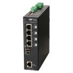 RuggedNet GPoE+ Mi 1xLC 4xRJ-45 2xDC